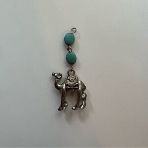Free People Camel Silver and Turquoise Charm